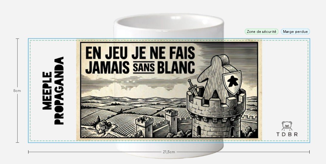 Mug "Meeple propaganda" blanc